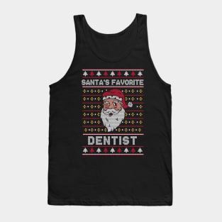 Santa's Favorite Dentist // Funny Ugly Christmas Sweater // Holiday Xmas Tank Top